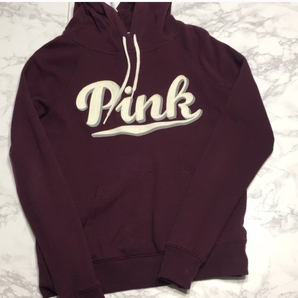 VS PINK Maroon and red hoodie - Picture 4 of 6